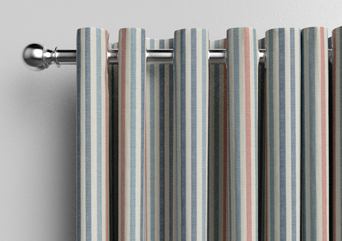 Emily Bond Cornish Stripe, Blue Multi - Made to Measure Curtains - Image 12